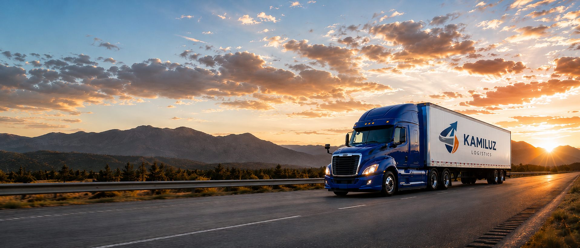 Camión KAMILUZ Logistics en carretera